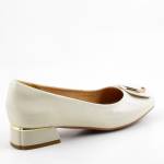 RAVINI A958-1B lakier beżowe czółenka damskie jz25