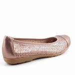 CAPRICE 22151-42 34A TAUPE METALLIC szare złoto balerinki damskie wl26