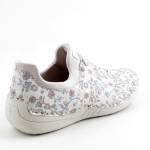 RIEKER 52575-90 multi srebrne półbuty damskie wl26