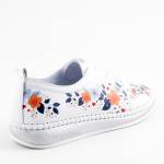 RIXA SHOES 58C3580_C MULTI białe kwiaty półbuty damskie wl26
