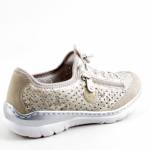 RIEKER L3252-92 F1/2 złote półbuty damskie wl26