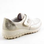 RIEKER 59552-62 złote półbuty damskie TĘGOŚĆ H wl26