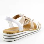 RIEKER V0656-80 białe sandały damskie wl26