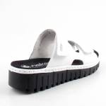 RIEKER V1392-80 białe klapki damskie wl26