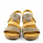 BLU SANDAL 4325BLU/68 żółte sandały damskie koturna