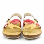 BLU SANDAL 8930 oliwkowe czerwone multi klapki damskie wl25 ESPANA IBIZA YOKONO *