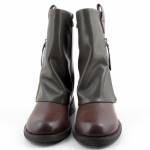 MACIEJKA K7213-09 zielone brązowe kozaki damskie jz25