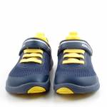 GEOX J65PDB 06K9J FOOT-RUN C0657 granatowe żółte półbuty młodzieżowe wl26