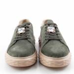 SERGIO LEONE SP-110 KHAKI zielone półbuty damskie wl26