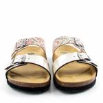 BRINKMANN 700067-82 multi złote klapki damskie wl26