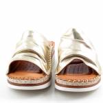 RIXA SHOES 58C2695 złote klapki damskie wl26