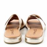 CAPRICE 27100-42 złote klapki damskie 959PLATINO METAL. wl25