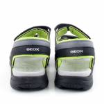 GEOX J455XC 015CE VANIETT C0802 BLACK/LIME czarne limonka sandały chłopięce wl25