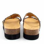 SCHOLL NEW BOGOTA WEDGE MED czarne multi klapki damskie wl25 MF266071370