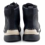 RIEKER 45920-01 czarne trzewiki damskie jz25