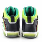 GEOX J569CA 05411 C0802 J INEC BOY czarne zielone półbuty chłopięce jz25