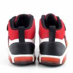 GEOX J569CC 05411 C0048 J INEC BOY czarne czerwone półbuty chłopięce jz25