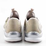 RIEKER L3252-92 F1/2 złote półbuty damskie wl26