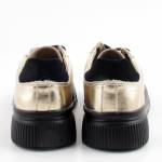 SERGIO LEONE SP-103 zlote półbuty damskie wl26