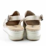 RIEKER 48763-60 beżowe sandały damskie wl26 TĘGOŚĆ E