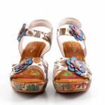 LAURA VITA 000768728FC multi camel sandałydamskie WL26