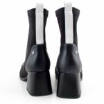MACIEJKA K7819-01 czarne białe botki damskie jz26