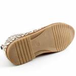 MANITU 840157-82 złote półbuty damskie wl26