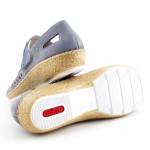 RIEKER 44896-15 E1/2 niebieskie półbuty damskie wl26