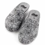 SCHOLL LAYE SZARE KWIATY PANTOFLE *DP*