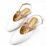 GIOSEPPO 65918-P białe sandały damskie