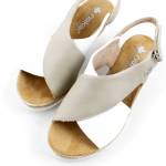 RIEKER 61975-62 beżowe białe sandały damskie wl24