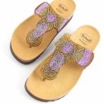SCHOLL TANISHA MED brązowe różowe japonki damskie wl25 MF313281011