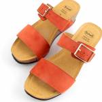 SCHOLL RAVELLO 2 STRAPS MED czerwone klapki damskie wl25 MF320451555