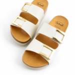SCHOLL Monterey 2 STRAPS MED ivory klapki damskie MF315541030 OBUWIE MEDYCZNE wl25