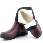 SERGIO LEONE BT 25348-S bordowe botki damskie jz25