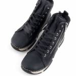 RIEKER 45920-01 czarne trzewiki damskie jz25