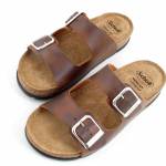 SCHOLL BORA MALAREN MED cognac brązowe klapki damskie MF318991175 wl25