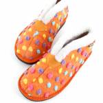 MANITU 340010-62 pomarańczowe pantofle damskie jz25