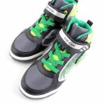 GEOX J569CA 05411 C0802 J INEC BOY czarne zielone półbuty chłopięce jz25