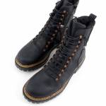 RIEKER 72653-00 czarne trzewiki damskie jz25