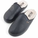 BIOUP 617 VINCI czarne pantofle męskie JZ25