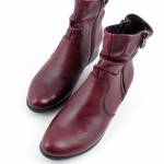 RIEKER 78656-35 bordowe botki damskie jz25