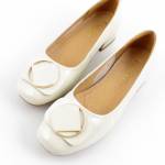 RAVINI A958-1B lakier beżowe czółenka damskie jz25