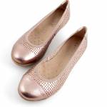 CAPRICE 22151-42 34A TAUPE METALLIC szare złoto balerinki damskie wl26
