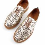 MANITU 840157-82 złote półbuty damskie wl26