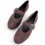 RYLKO 0UNP1_3FV brązowe balerinki damskie wl26