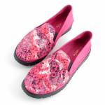 MACIEJKA 03512-73 fuxia złote półbuty damskie wl26