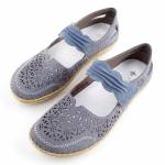 RIEKER 44896-15 E1/2 niebieskie półbuty damskie wl26