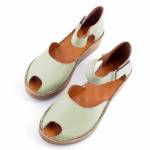 RIXA SHOES 58C2935 oliwkowe sandały damskie wl26