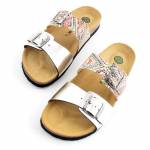 BRINKMANN 700067-82 multi złote klapki damskie wl26